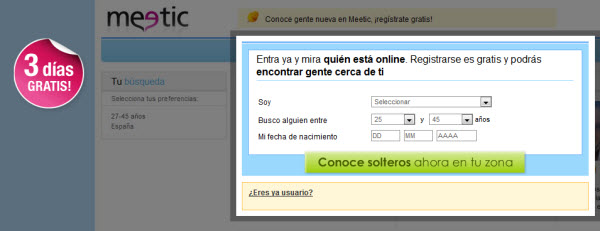 oferta meetic gratis