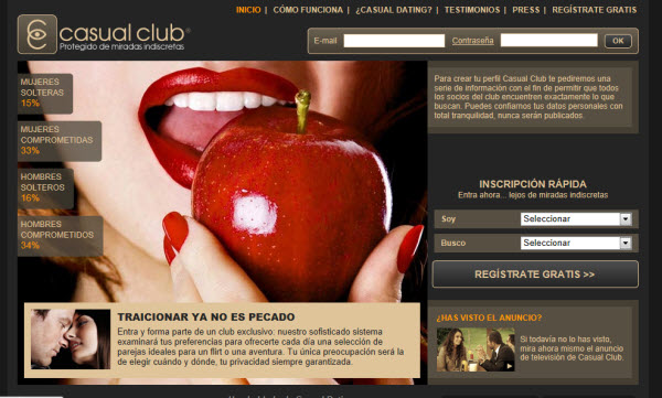 Mejores páginas de contactos - Casual Club