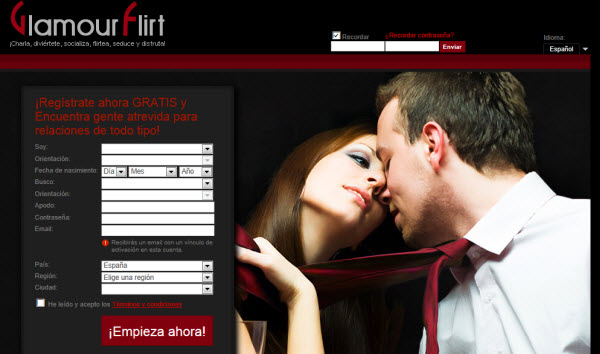 Registrarse en Glamourflirt