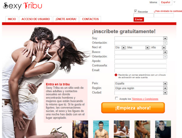 Contactos sexuales en Sexy Tribu