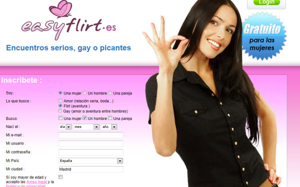 Relaciones sin compromiso en Easyflirt