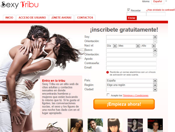 Ligar sin compromiso por internet en Sexy Tribu