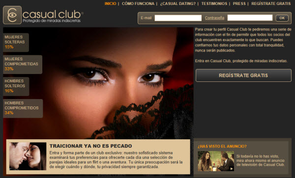 Encuentros sexuales online en Casual Club