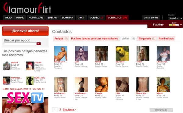 Contactos con casadas en Glamourflirt