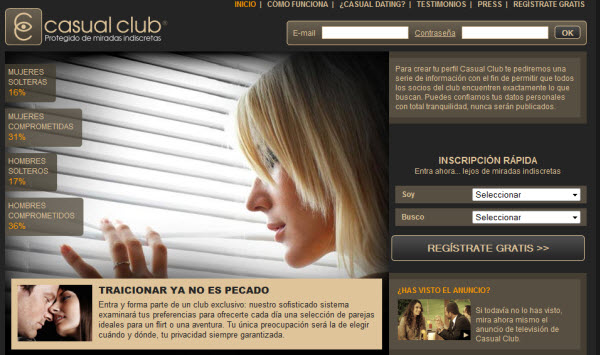 Contactos infieles en Casual Club