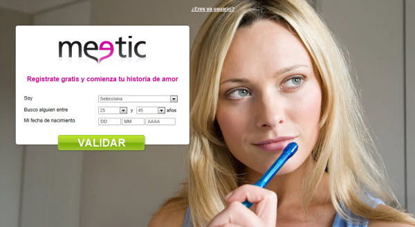 Citas a ciegas online con Meetic