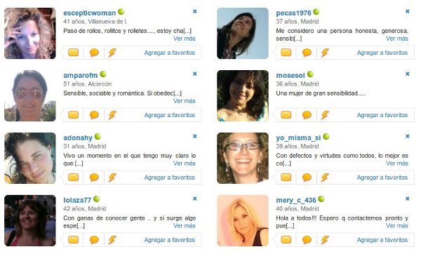 Páginas de contactos: Meetic