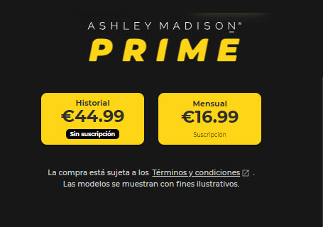 precios Ashley Madison Prime