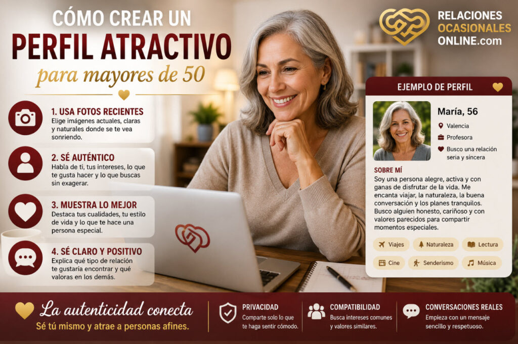 Cómo crear un perfil atractivo para mayores de 50