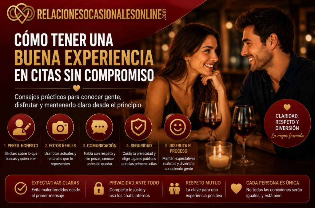 Cómo tener una buena experiencia en citas sin compromiso